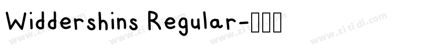 Widdershins Regular字体转换